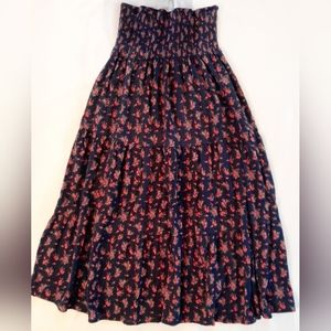 80's/90's Route 66 Retro Tube Top Floral Maxi Sun Dress